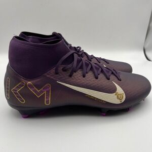 Nike Zoom Mercurial Superfly 10 Academy KM Mens 12 Purple Soccer Cleats FG‎ MG